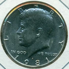 1981-P CLAD KENNEDY HALF DOLLAR, CHOICE BU, GREAT PRICE!