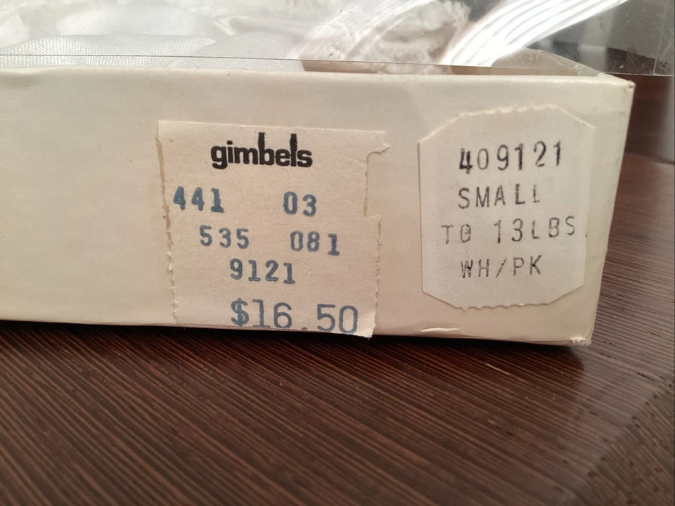 Juego de bautizo vintage Alexis Heirloom blanco encaje floral bebé niña Foto 3 de 4