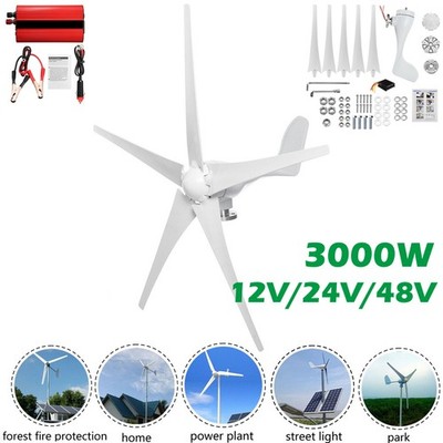 3KW 12/24/48V Windkraftanlage Windgenerator MPPT Laderegler Leistungsinverter DE