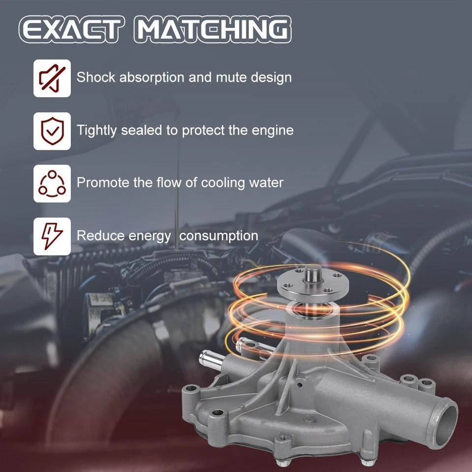 NEW Water Pump W/Gasket AW4044 For 1989-1996 Ford F-150 F-250 F-350 Bronco USA Foto 4 de 4