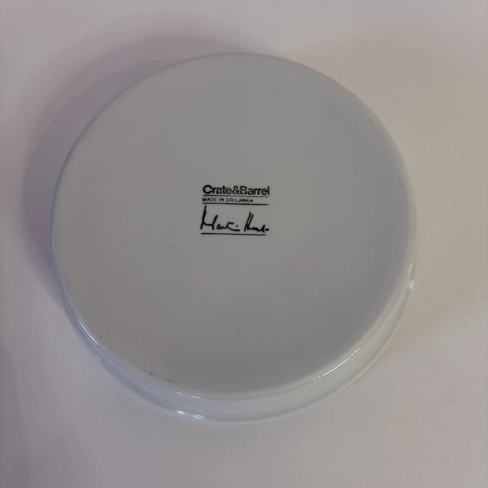 Crate Barrel  Logan White Martin Hunt Sri Lanka Baking Dish 5 1/2" - Image 3 of 4