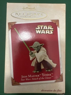 Hallmark Christmas Ornament Jedi Master Yoda 2003 Star Wars Attack of The Clones