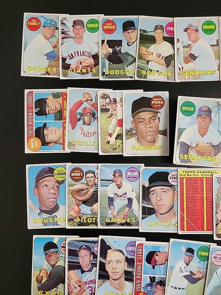 1969 Topps Baseball Card Lot - 80 Different- W/ Jose Cardenal and Ron Fairly - Image 4 of 4