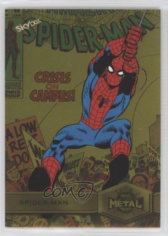 2022 Upper Deck Marvel Metal Universe Yellow Light FX Spider-Man #164 08wd