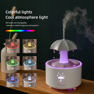 Cloud Rain Rotating Umbrella Water Drop Aromatherapy Machine Air Humidifier Diff