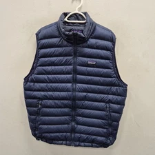 Patagonia Down Sweater Puffer Navy Lightweight Vest Gilet Bodywarm Size XL Mens