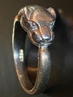 VTG 925 Sterling Silver Panther Head Ring Big Cat Animal Size 6 Signed PDST? ~5g