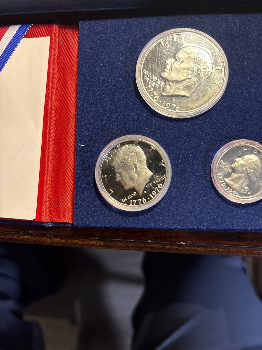 1976 S Bicentennial SILVER PROOF Set U.S. Three (3) Coin Set