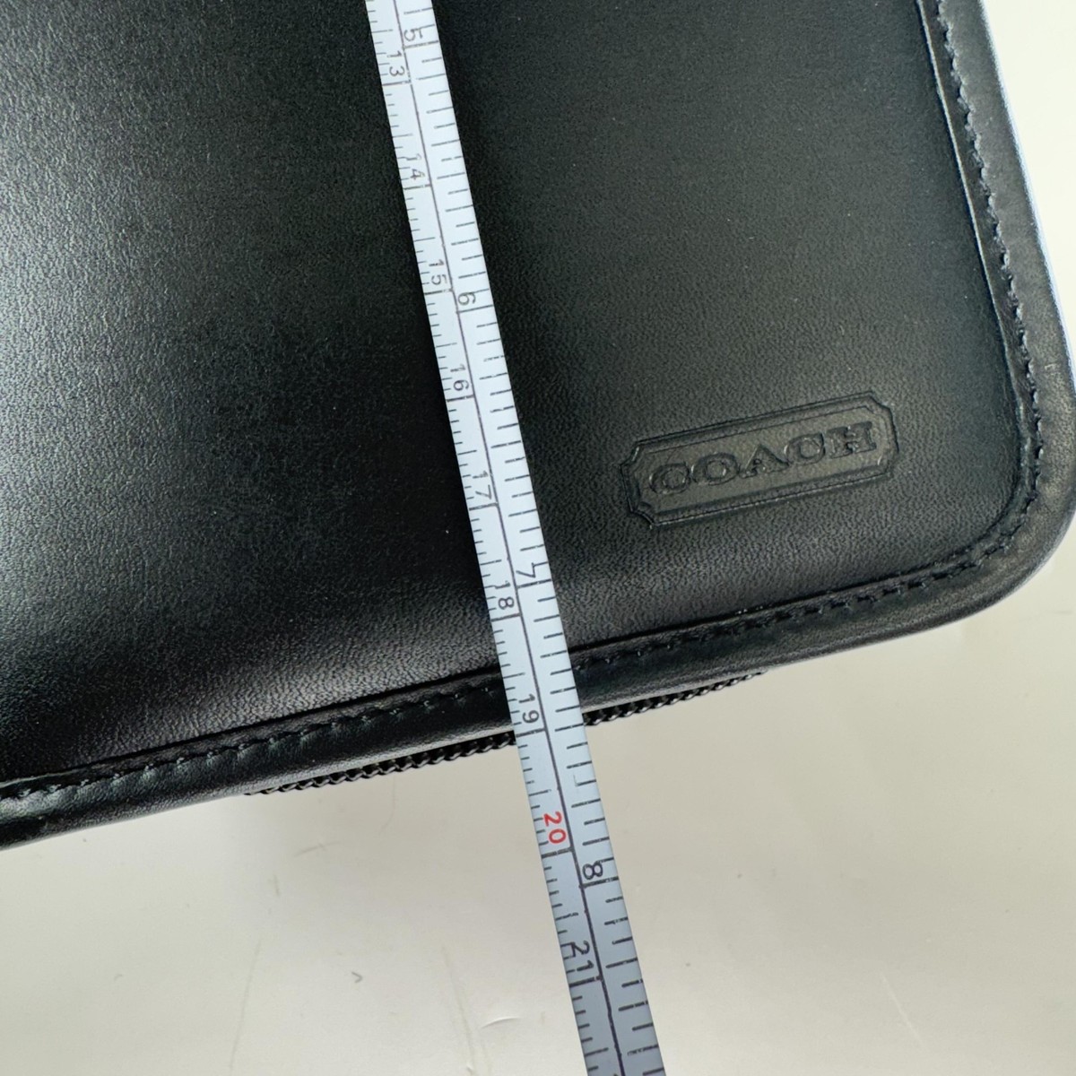 COACH メモ板 Coach Leather Zippered Organizer Portfolio Note Pad Case