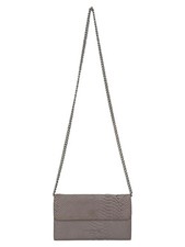 Borsa a tracolla LIEBESKIND donna grigia pelle fantasia serpente catena 23x13 cm elegante