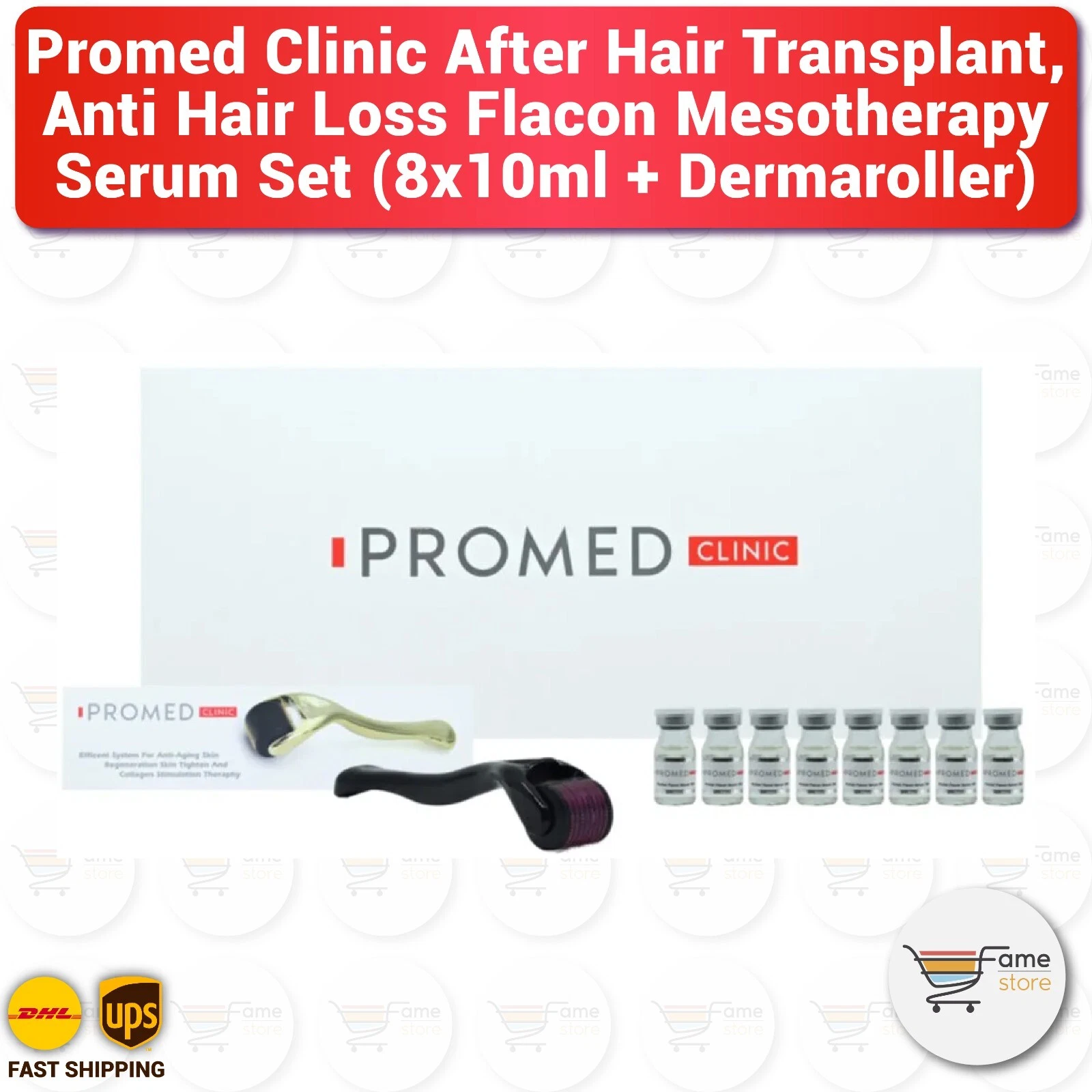 Promed Clinic After Hair Transplant, Anti Hair Loss Flacon Mesotherapy Serum Set