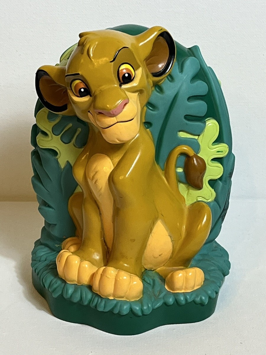 Disney The Lion King Young Simba Coin Piggy Bank Vintage Lion Soft Plastic  | eBay