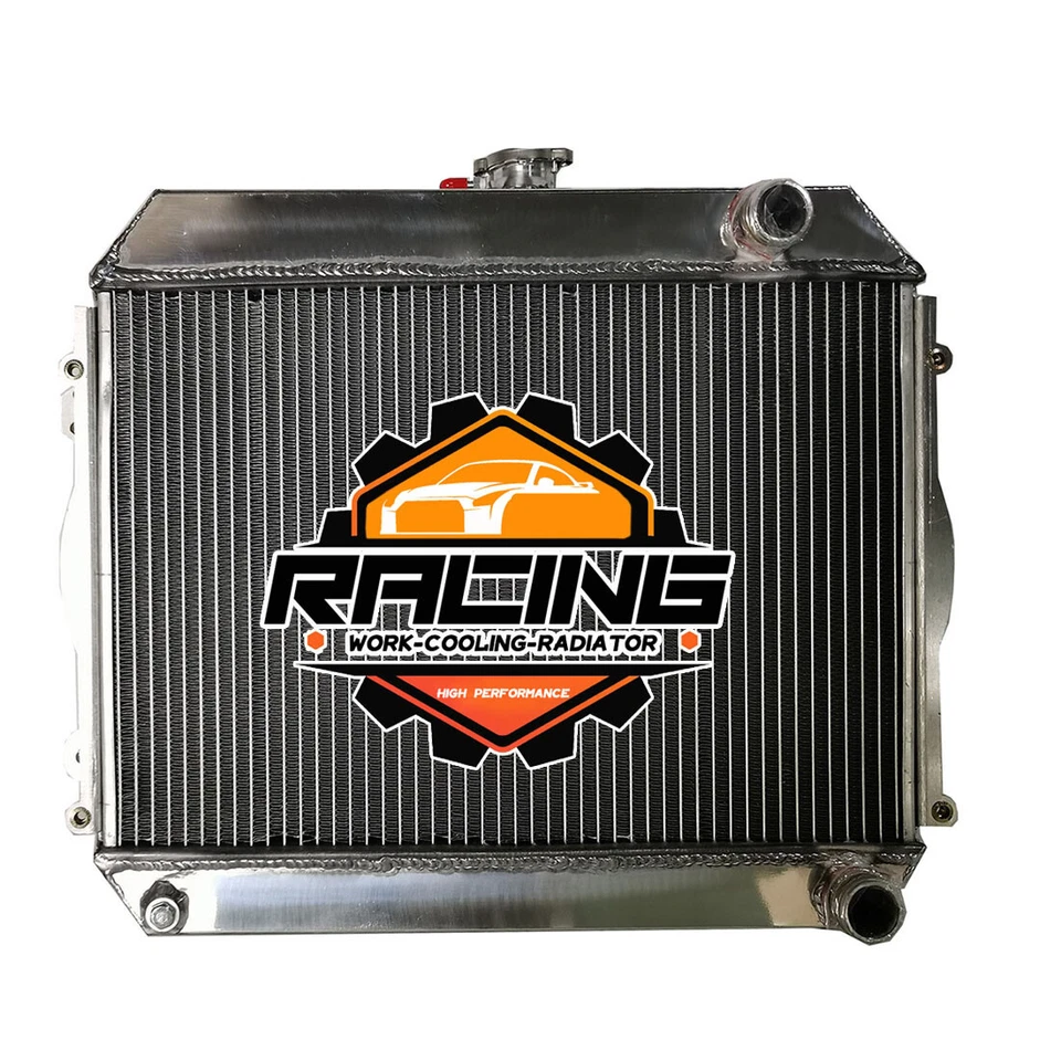 Aluminum Radiator For 1971-1974 Toyota Corolla L4 1.2L 1.6L MT 1972 1973 2-ROW - Image 2 of 4