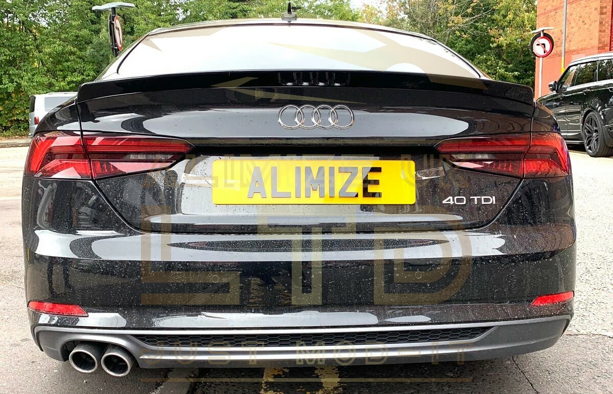 K-ELECTRONIC® | AUDI A5 S5 RS5 F5 B9 Vor-Facelift Emblem Schwarz Glaenzend Audi Ringe Kuehlergrill Front Vorne