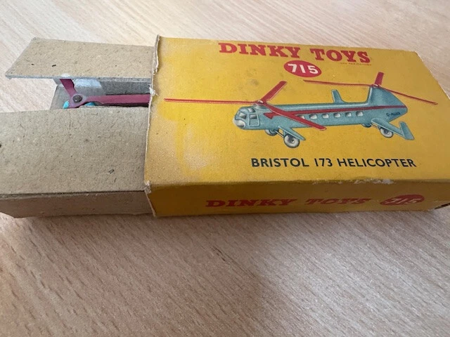 Helicóptero DINKY 715 Bristol 173. Modelo de helicóptero fundido a presión en caja original Foto 3 de 4