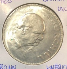 1965 Great Britain Sir Winston Churchill Commemorative Crown UNC Coin-KM#910