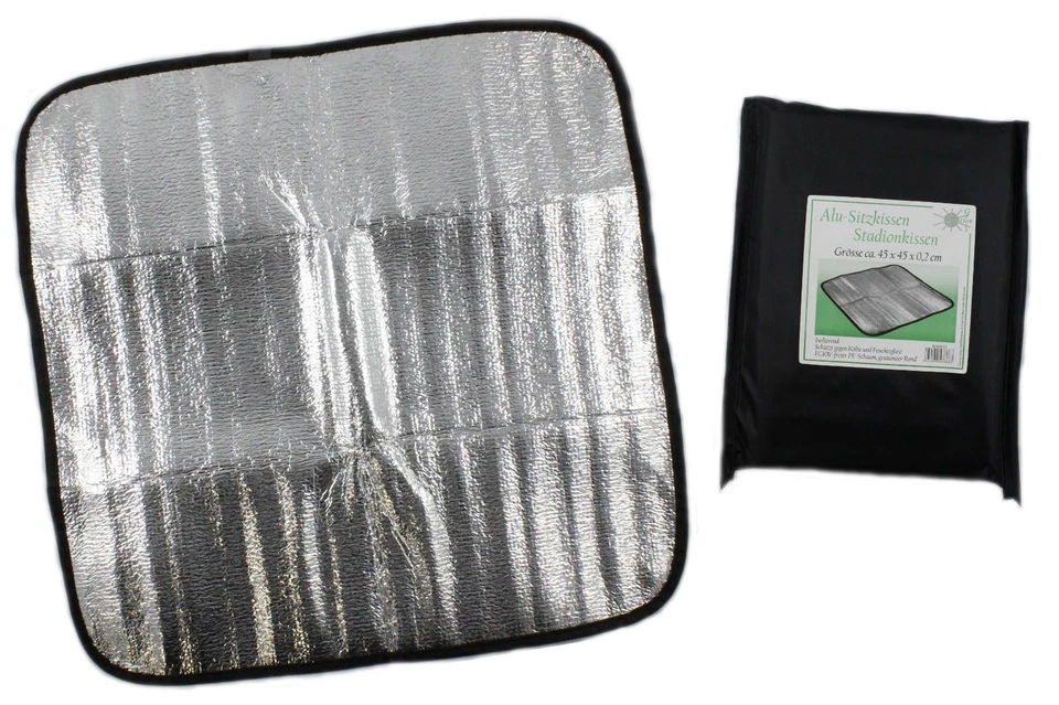 Alu Sitzkissen mit praktischer Tasche Thermo Sitzunterlage Stadionkissen Kissen