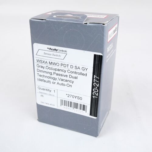 AcuityControls Sensor Switch WSXA MWO PDT D SA GY Occupancy Controlled Dimming - Picture 2 of 7