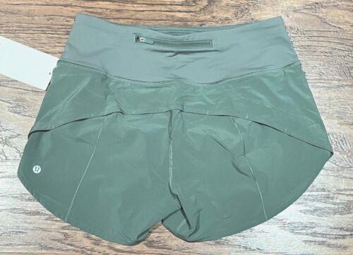 NEU Lululemon Speed Up hoch geschnitten gefütterte Shorts 4" grau Eukalyptus Größe 6-8-10-12 - Bild 7 von 7