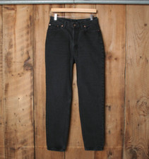Vintage LEVI'S 512 Black Slim Fit Tapered Leg Sz. 13M 29.5x30 - Made in USA