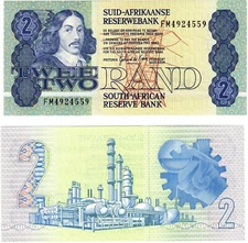 1981 South Africa P118d 2 Rand Banknote UNC