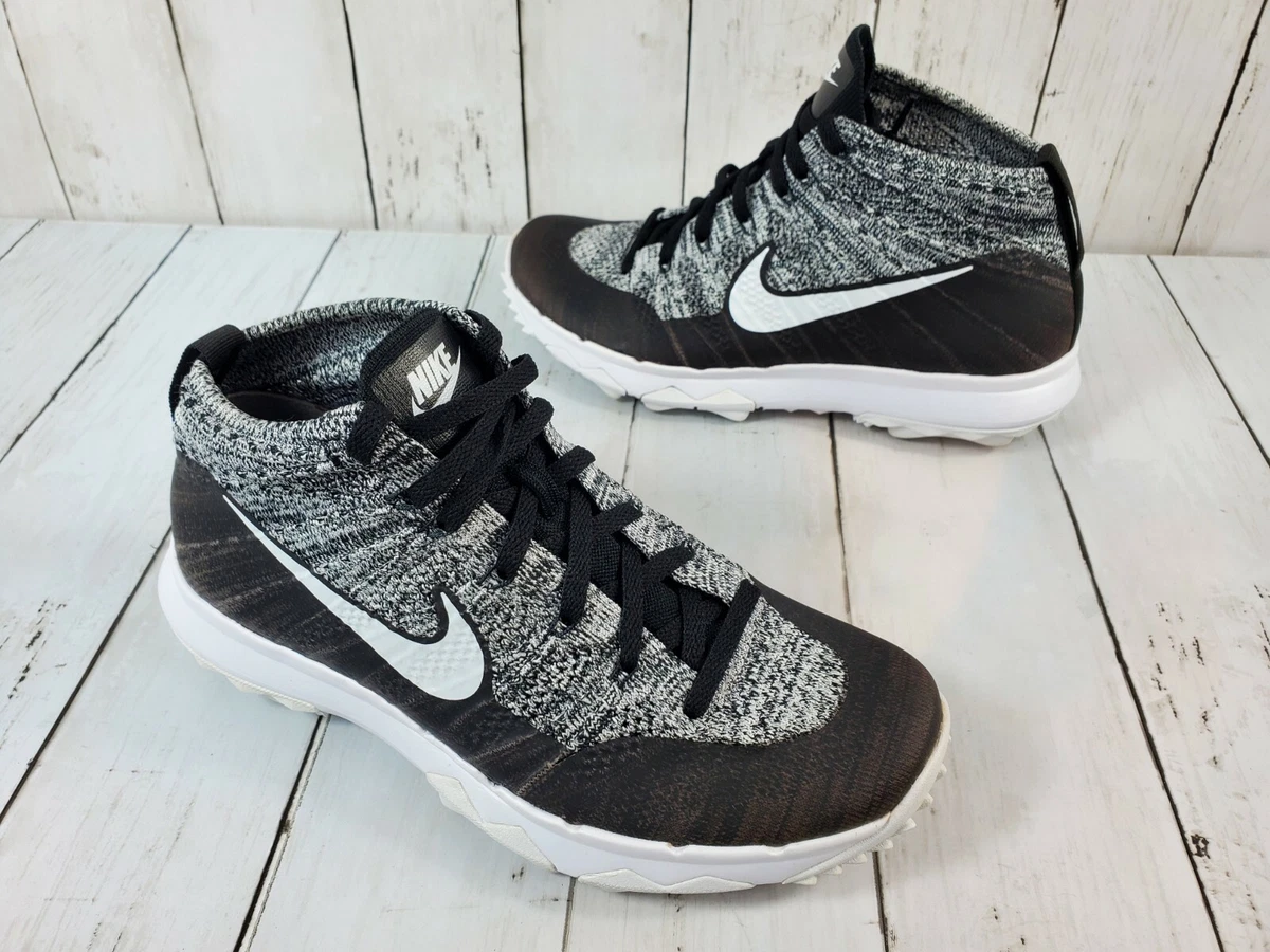 Nike Flyknit Golf Shoes Women&#039;s Size 8 Black White Sneakers 819006 | eBay