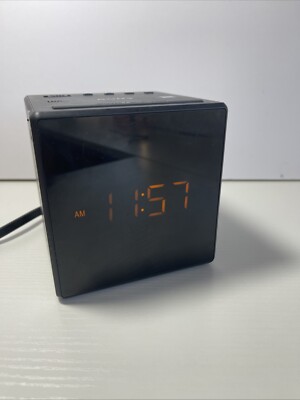 Sony ICF-C1  Compact Alarm Clock AM FM Radio ~ BLACK Simplicity & Functionality