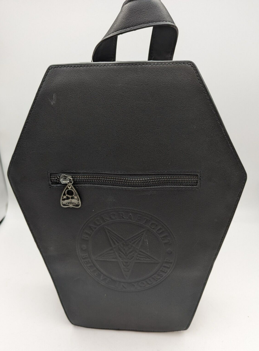 Blackcraft Cult Coffin Backpack Faux Leather Bag Goth Hot  display picture 1
