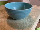 Vintage McCoy Pottery Beehive Aqua Blue Rings Mixing/Serving 8" Bowl. EX COND.