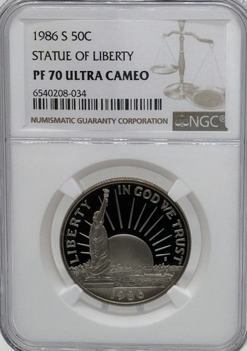 1986 S Statue of Liberty Commemorative Half Dollar NGC PF 70 Ultra Cameo #589 - Picture 2 of 13