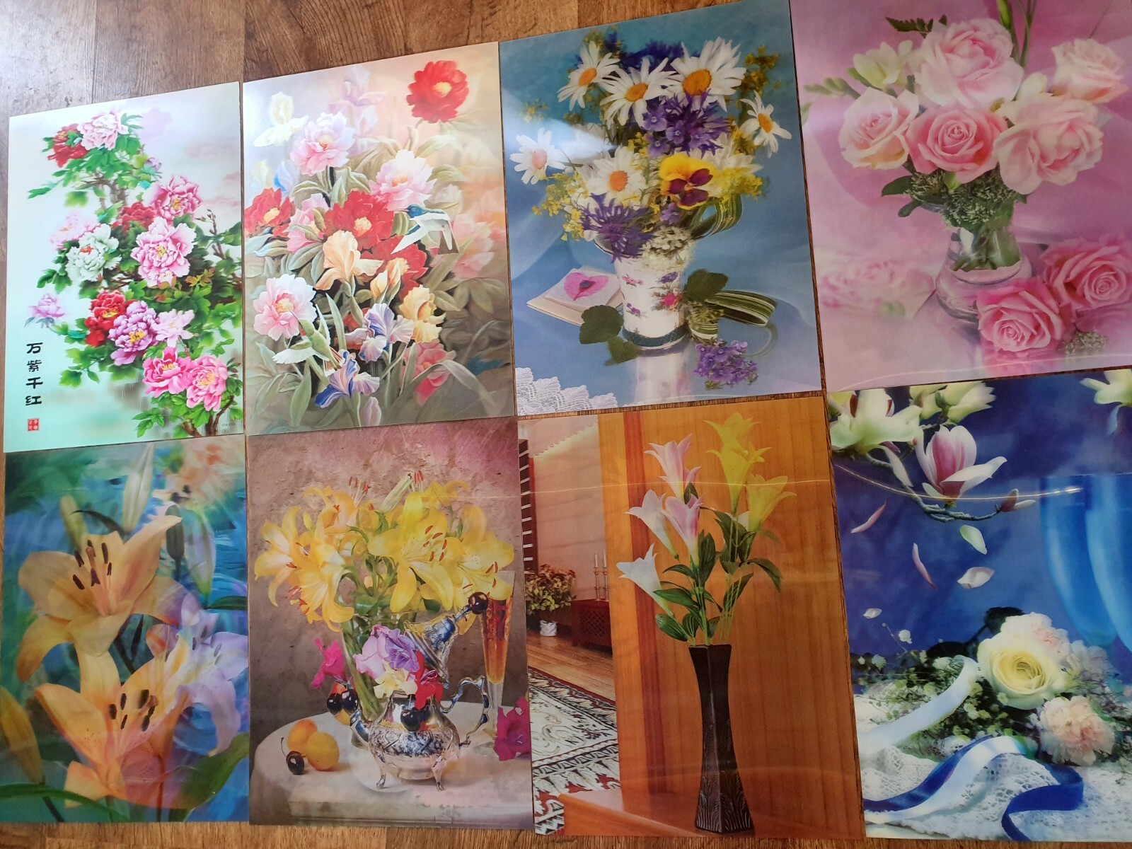 Joblot of 30pcs 3D Art beautiful flower picture set 30x40cm New Wholesale