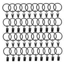 40 Pack Curtain Clips with Rings Metal Rustproof Curtain Rings Window Vintage