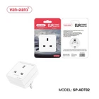 UK To EU Euro Europe European Travel Adaptor Plug 2 Pin Adapter