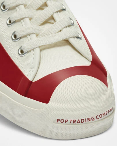 Politik Missionær bagage NIB Converse X Pop Trading Co Jack Purcell Pro Egret/Red Dahli169007C US  Mens 12 | eBay