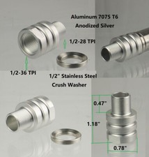 Sil 1/2-36 Thread Protector W 1/2-28 Outside Thread,1/2x36 Convert to 1/2x28TPI