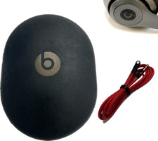 BLACK Hard Case  56" 3.5mm Angled Cable for Dr Dre BEATS STUDIO-3 Headphones