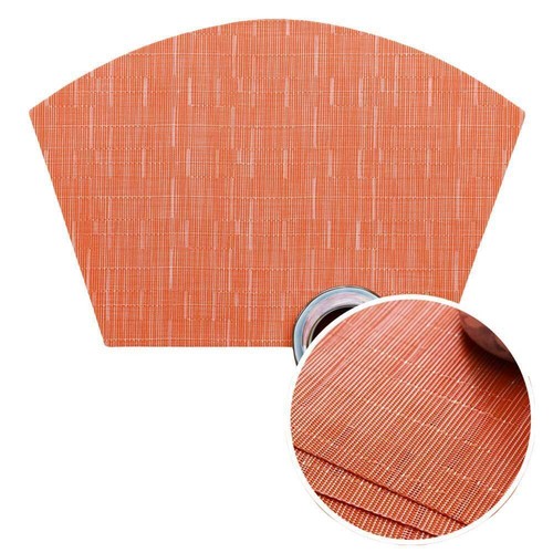 Tableware Mat Fan-shaped Dining Heat Insulation Placemat Bamboo Home Kitchen Pad - Picture 13 of 15
