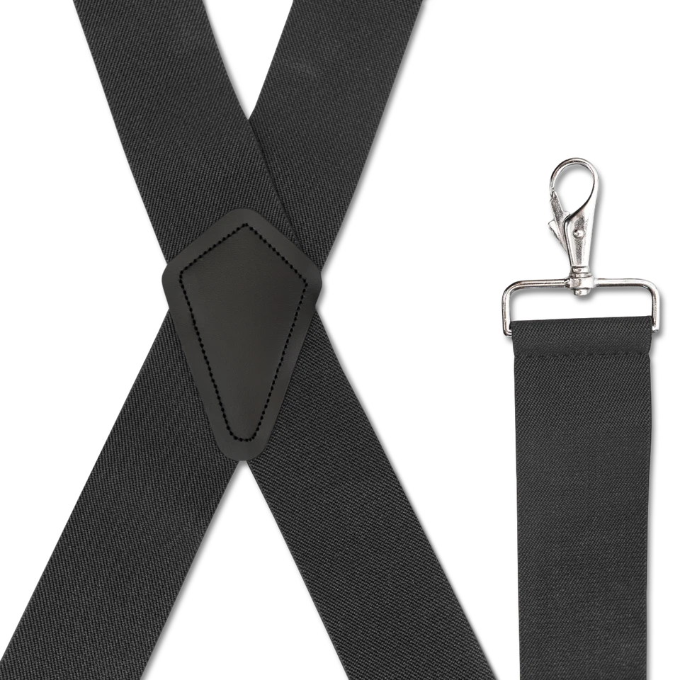 Men's Suspenders - Wide Black, Heavy Duty Industrial Strength, Made in Wisconsin - Image 3 of 4