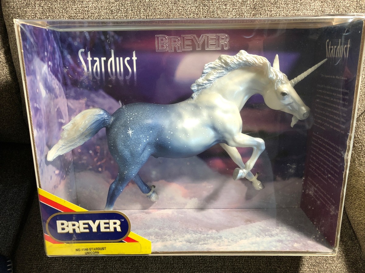 新品未使用　BREYERユニコーンスターダスト Breyer Horse 1146 Stardust Pearl Blue Unicorn Running