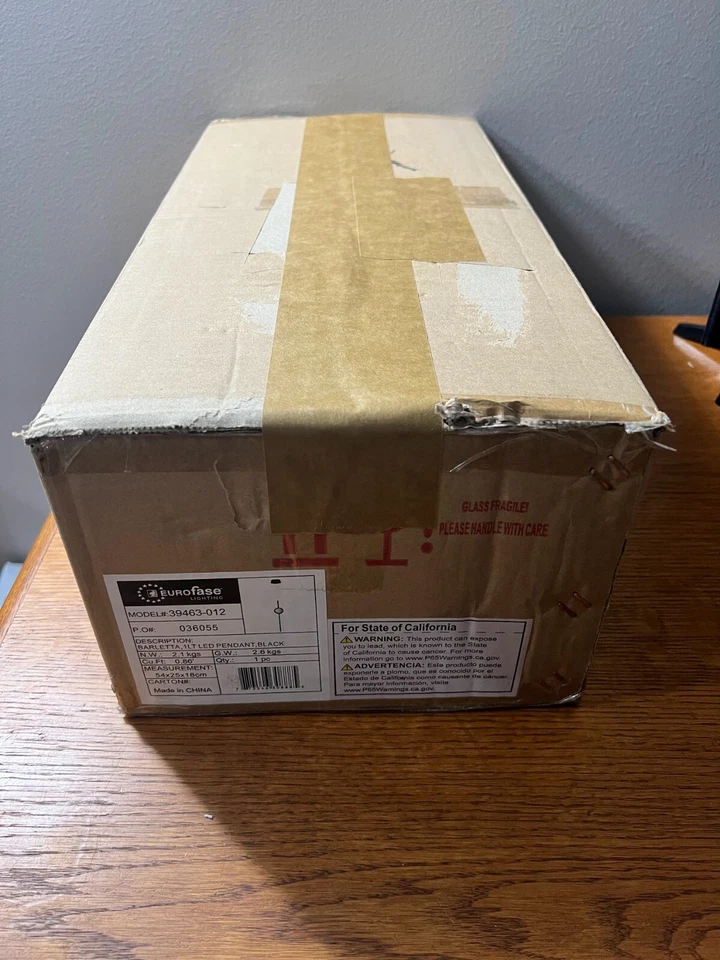 Eurofase Barletta 1 Luz LED Colgante, Negro - 39463-012 Foto 2 de 4