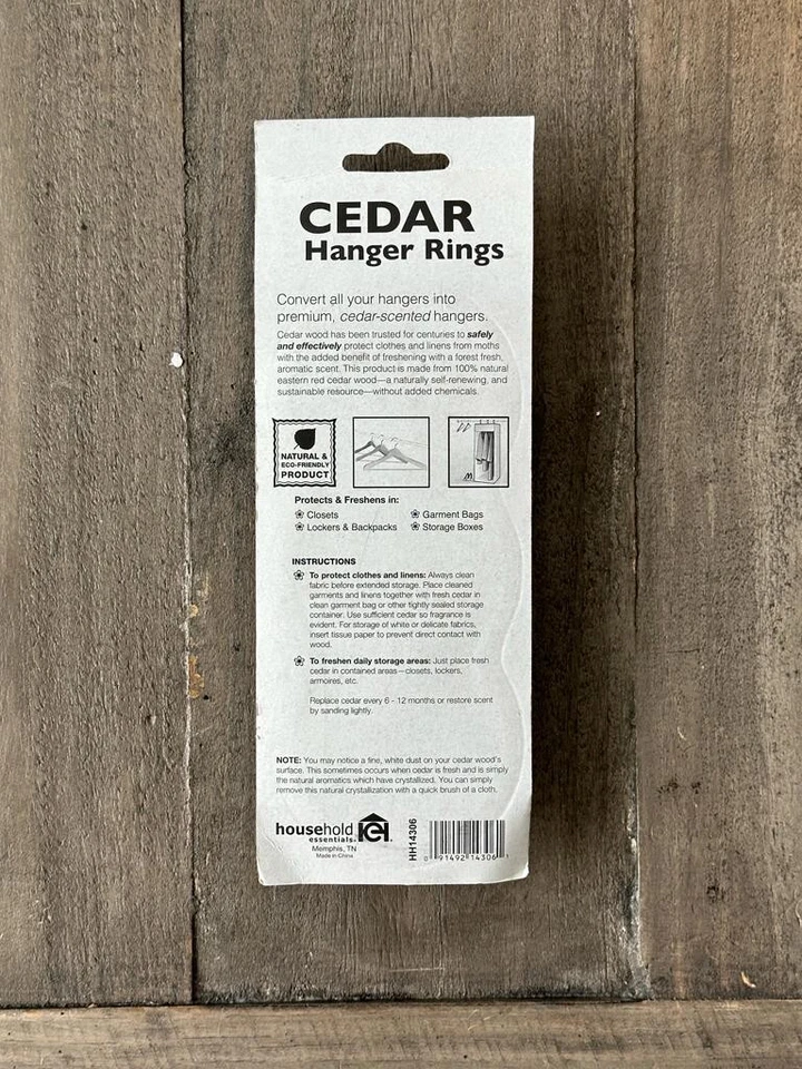 Anillos colgantes frescos de cedro para el hogar Essentials (6 anillos) cedro natural protege y Foto 2 de 4