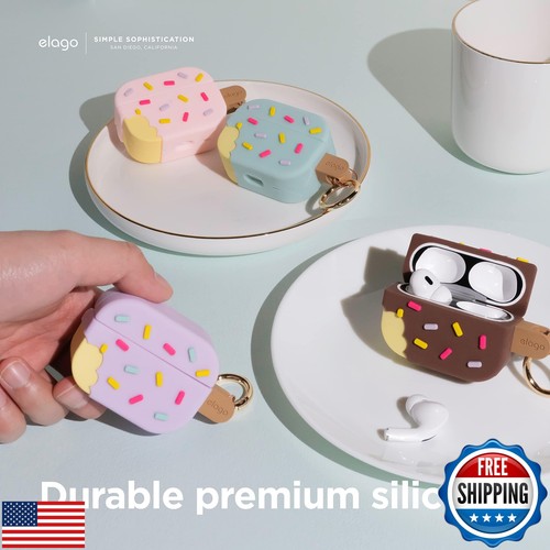 elago Coque Crème Glacée Compatible avec AirPods Pro 2, Compatible avec AirPods P - Photo 5 sur 5