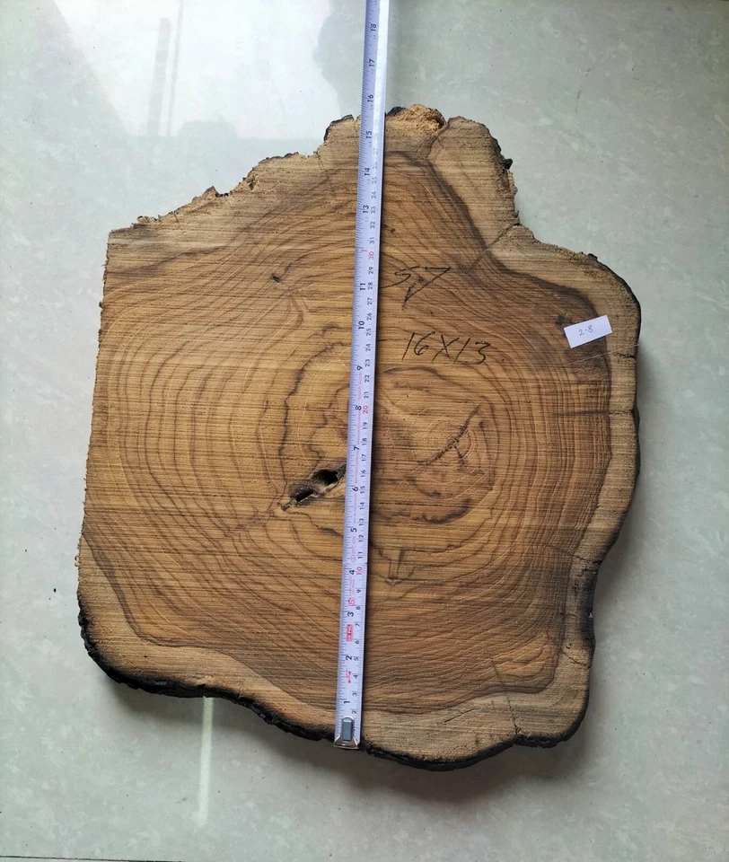 live edge slice of indian teak wood burl wood with high grains for casting craft - Image 3 of 4