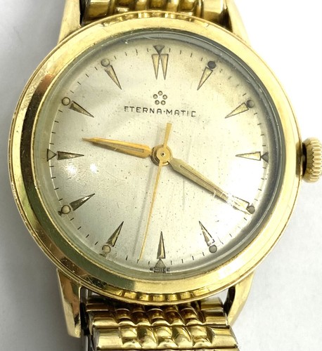 VINTAGE Eterna Matic 14 K Orologio d'oro riempito monogrammed | eBay