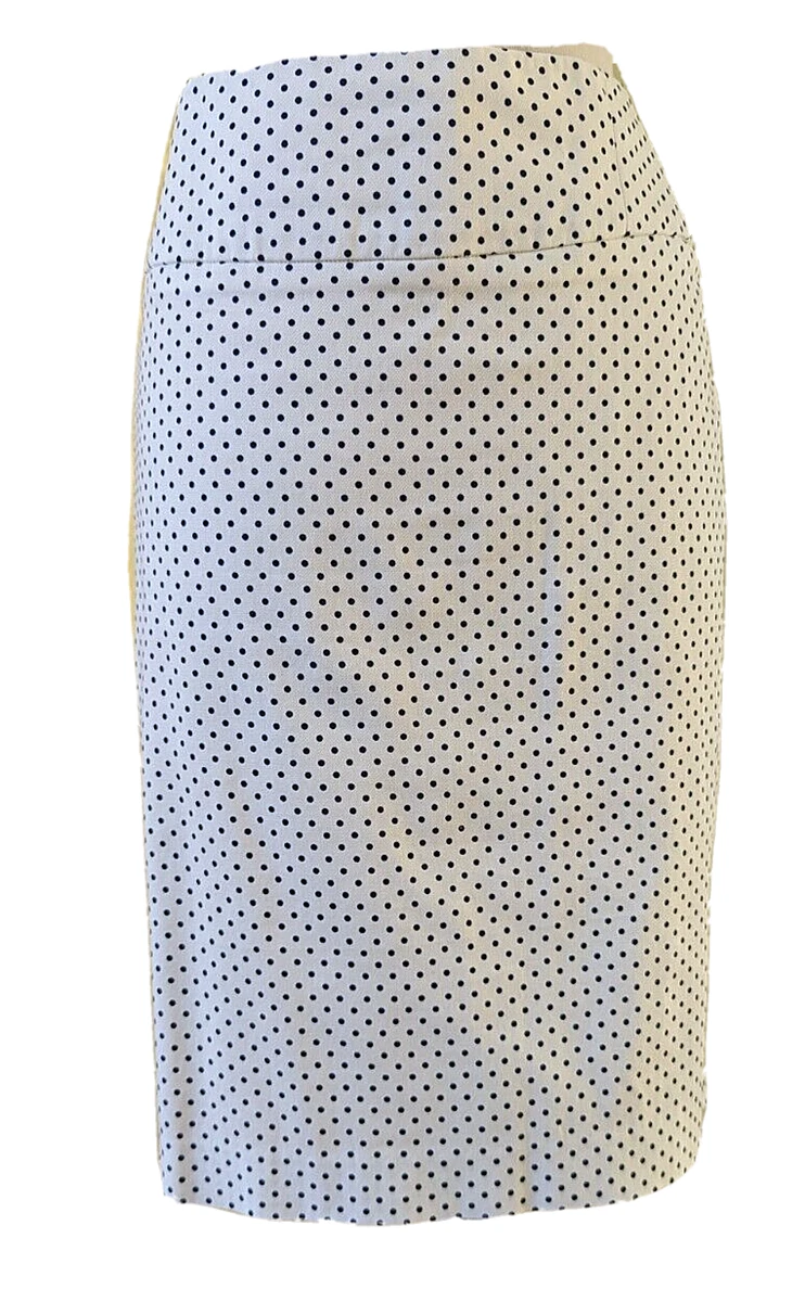 Polka dot pencil clearance skirt knee length
