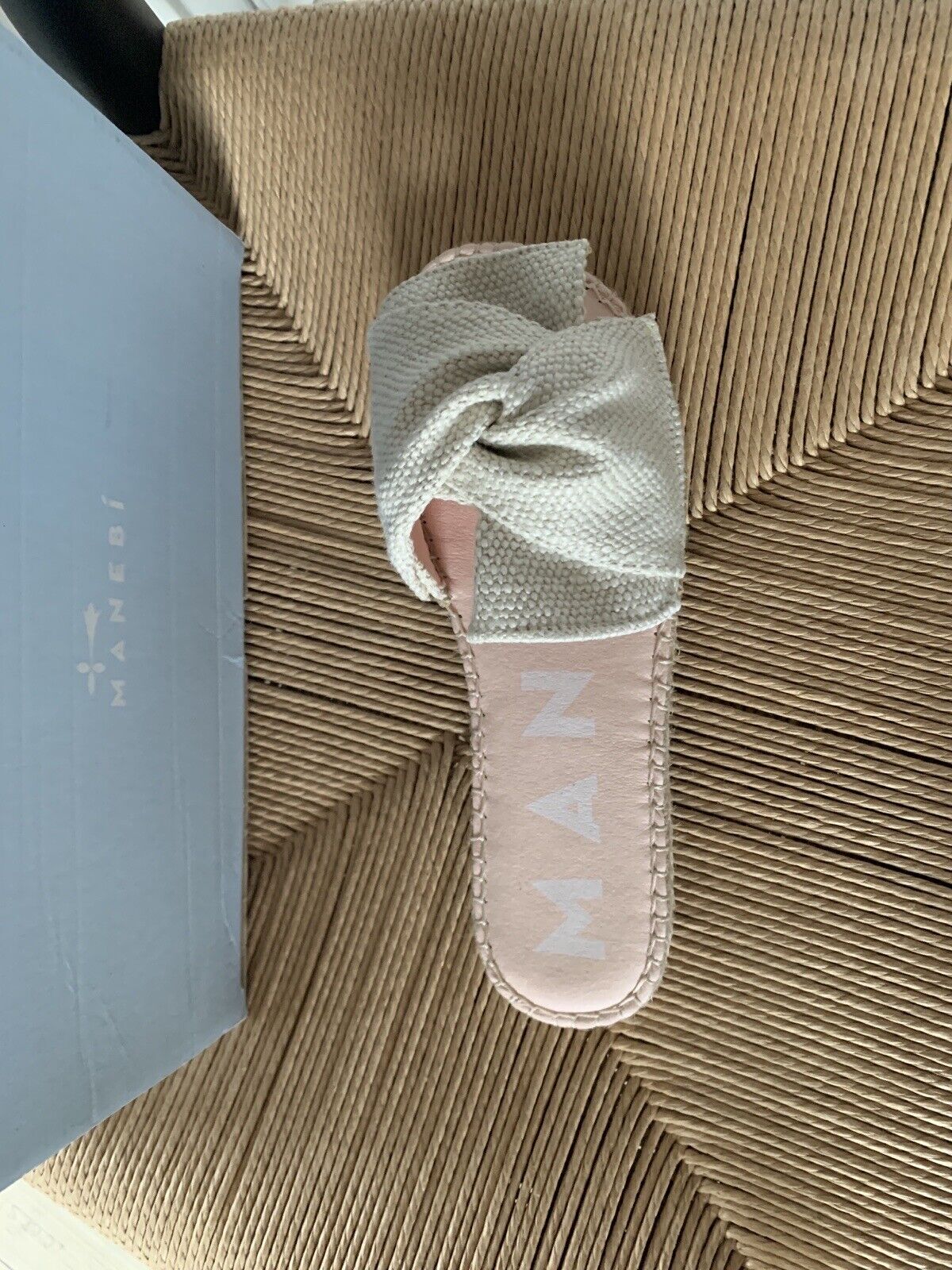 Manebi Espadrilles Flat Sandals with Knot Gr. 37 cream neu | eBay