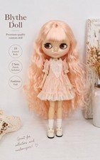 ICY doll. glory Skin Nude Body coral pink  hair Jointed, Custom Style