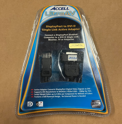 Lot of 7 - Accell DP to DVI Adapter - DisplayPort to DVI-D Single-Link