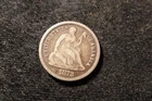 1872 Solid Seated Liberty Half Dime Nice Rims Decent Coin REP