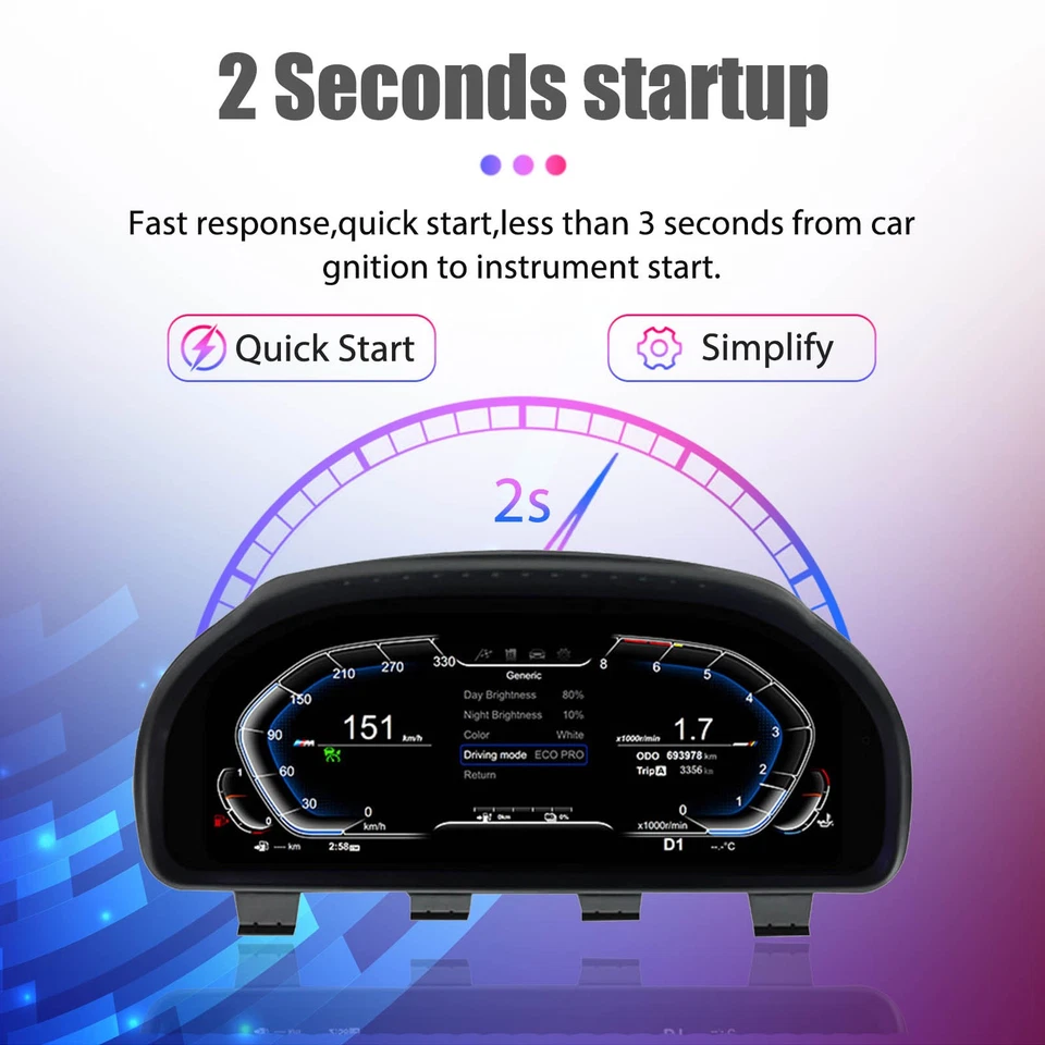 Digital Cluster Instrument Speedometer Without HUD For BMW 5 6 7 Series F10 F25 Foto 4 de 4